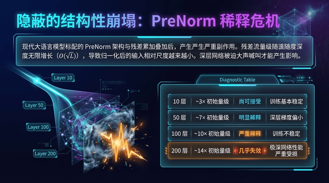 PreNorm 稀释