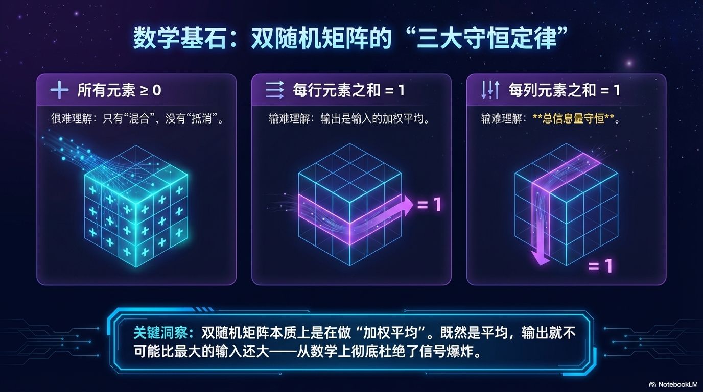 双随机矩阵：mHC的数学基石