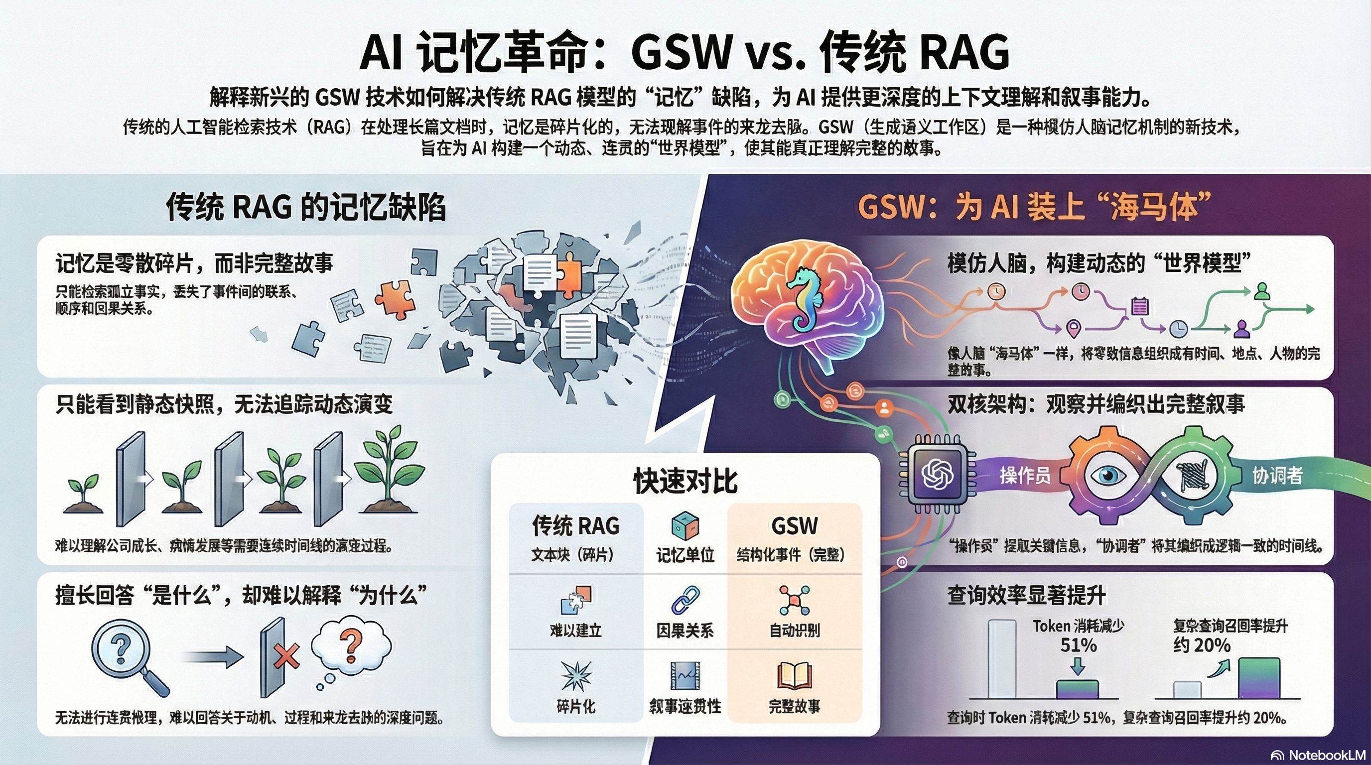 AI记忆革命：GSW vs.传统 RAG